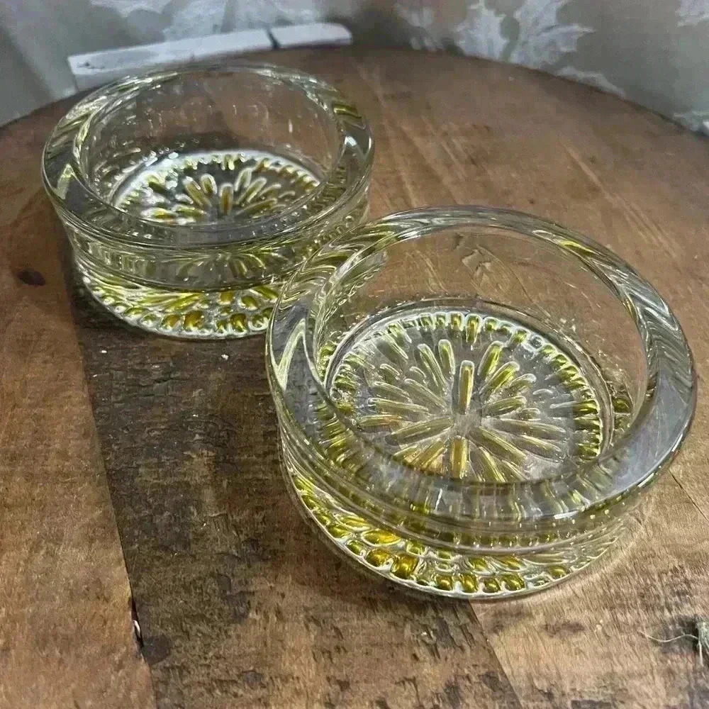 Vintage, glass bowl, ashtray, Nordic design, similar to Iittala, 60s